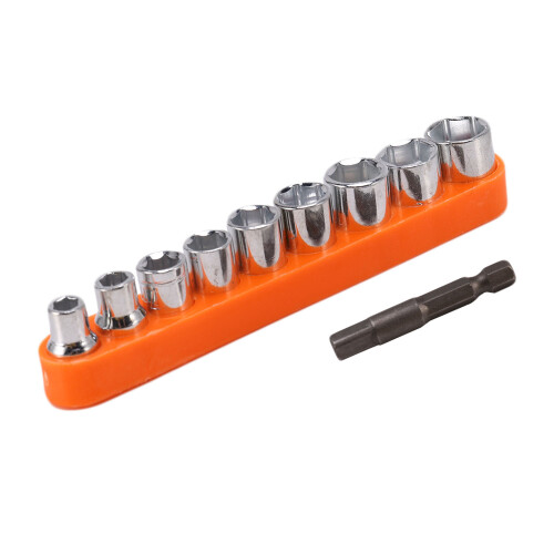 9Pcs /10Pcs 1/4 Inch Hex Bit Socket Wrench 5/6/7/8/9/10/11/12/13Mm 1