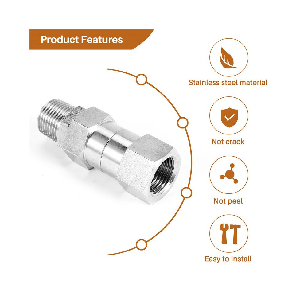 3/8Inch Npt Male Thread Fitting,For Pressure Washer (Stainless Steel) 4711749498862