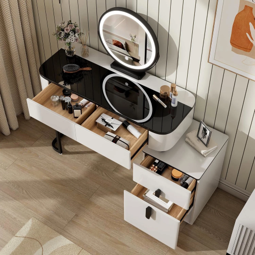 Dressing Table With LED Lights Dimmable Mirror