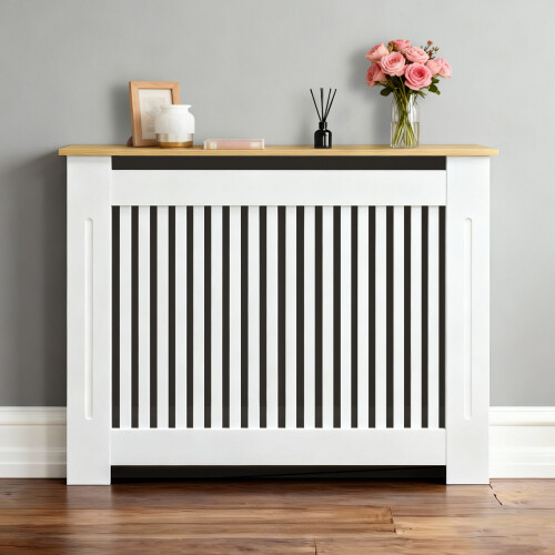 M（112x20x92.5cm）Modern White Radiator Cover