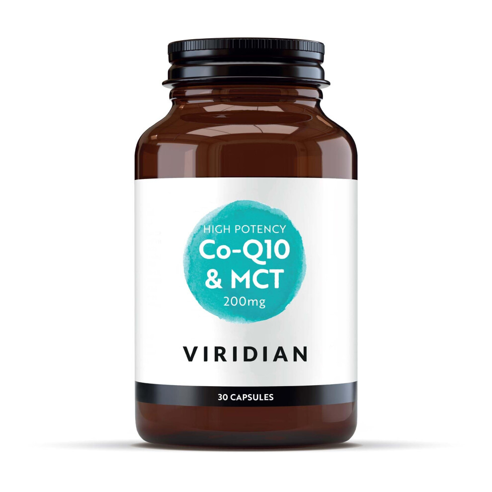 Viridian - Co-Q10 & Mct 200Mg - 30 Capsules | High Potency Blend And Enhanced Absorption | Expertly Formulated With 100% Active Ingredients