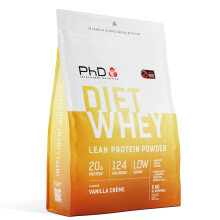 PhD Nutrition Diet Whey Low Calorie Protein Powder, Low Carb, High Protein Lean Matrix, Vanilla Cr?me Diet Whey Protein Powder, High Protein, 62