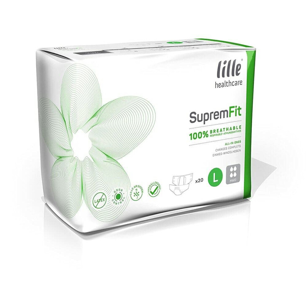 Lilbed Lille Fit Suprem Breathable - Maxi Large 105-150Cm Absorption 3580Ml - 20 Pieces - Pack Of 4