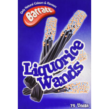 Barratt Liquorice Wands 1.5 kg , (Total 75 units)