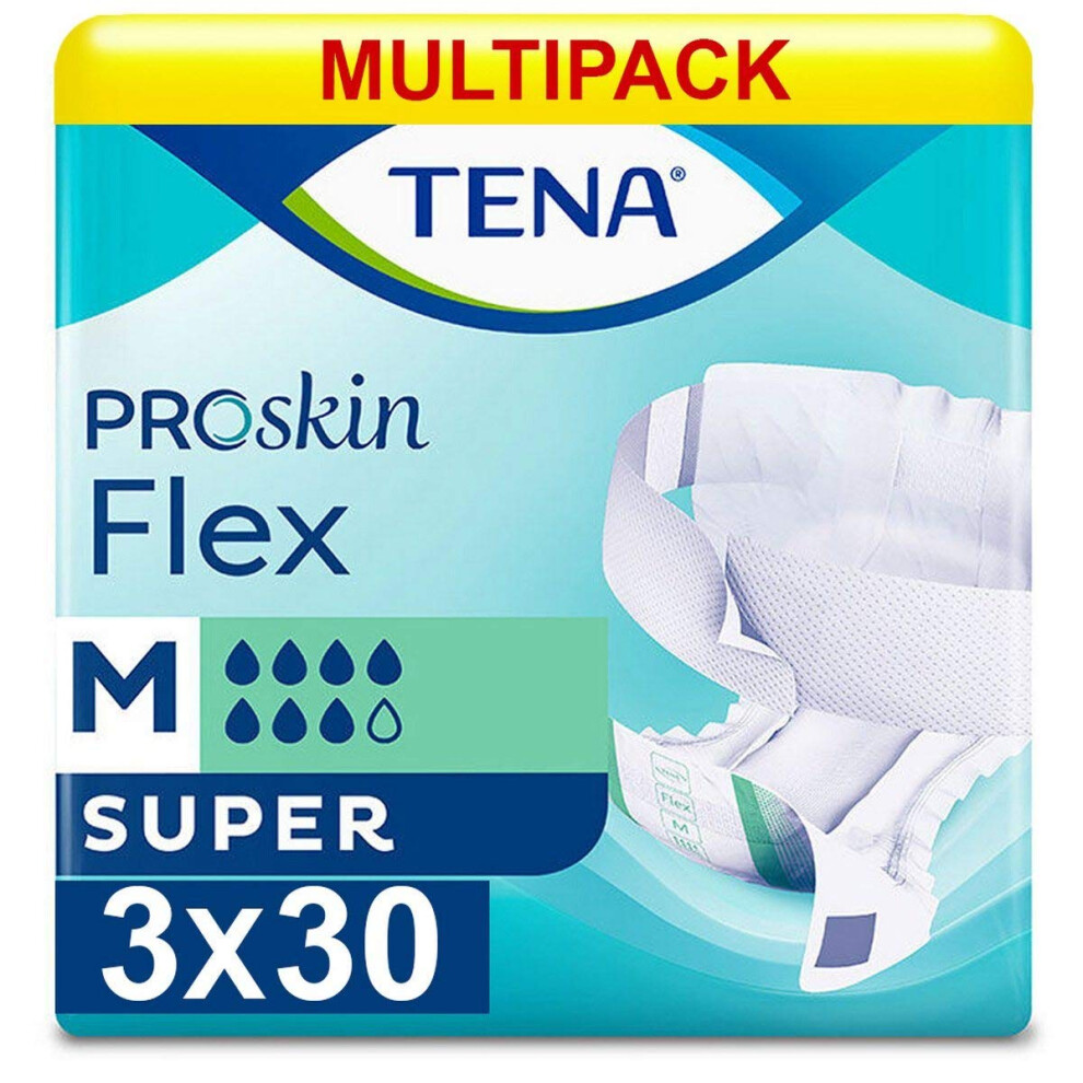 Tena Multipack 3X Flex Super Medium (2100Ml) 30 Pack Incontinence Protection