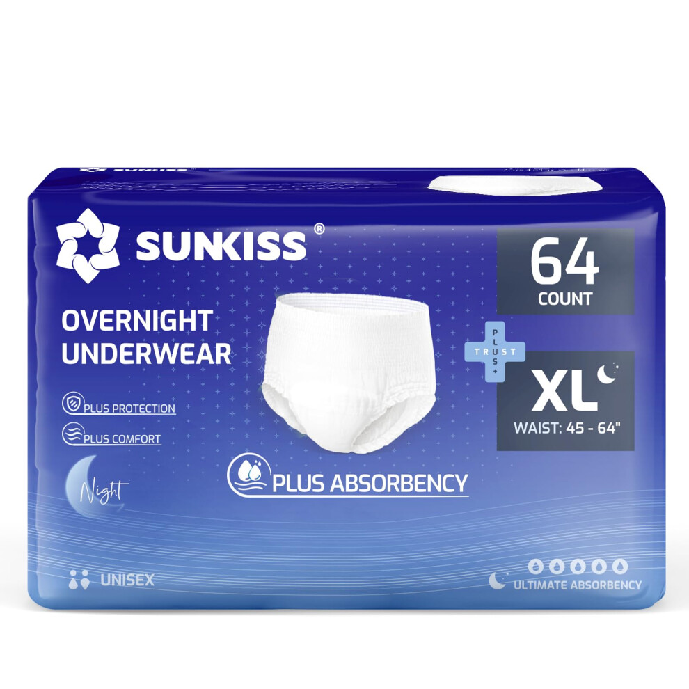 Sunkiss Trustplus Incontinence Pants For Men And Women, Adult Pull Ups, Disposable Protective Underwear, Maximum Absorbency, Odour Control, Xlarge,