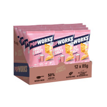 Popworks Sweet & Salty Sharing Bag Popped Crisps 85g (case of 12)