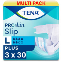 Tena Slip Active Fit Plus (PE Backed) | Size Large | Incontinence Slips | 3 Packs of 30