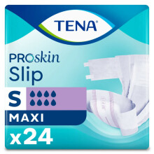 TENA ProSkin Slip Maxi | Size Small | 8 Drops Absorption | Incontinence Slip | All-in-One Slips | 3 Pack of 24