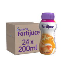 Fortijuce Nutritional Juice Drink Supplement, Orange Flavour, 200ml, Pack of 24 Bottles