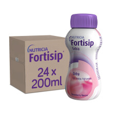 Fortisip Extra Strawberry Flavour 200ml, Pack of 24