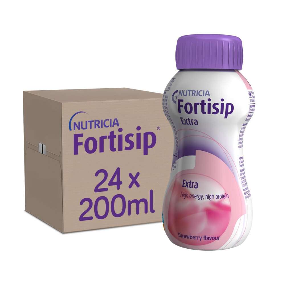 Fortisip Extra Strawberry Flavour 200Ml, Pack Of 24
