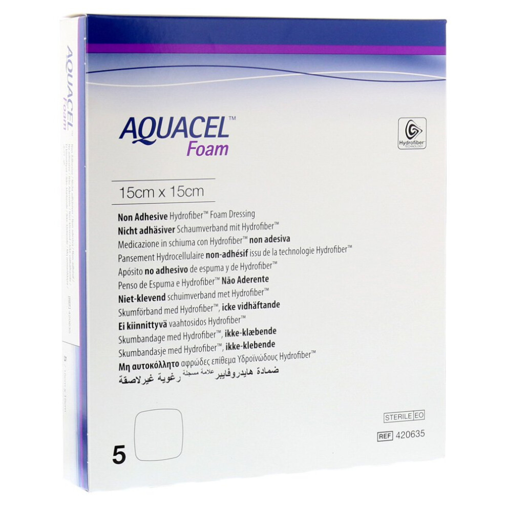Convacare Aquacel Foam Non Adh 15X15 5Pz