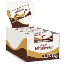 Galaxy Minstrels Chocolate Bag Bulk Box, Chocolate Gift, Milk Chocolate, Bulk Chocolate, Movie Night Snacks, 40 x 42g