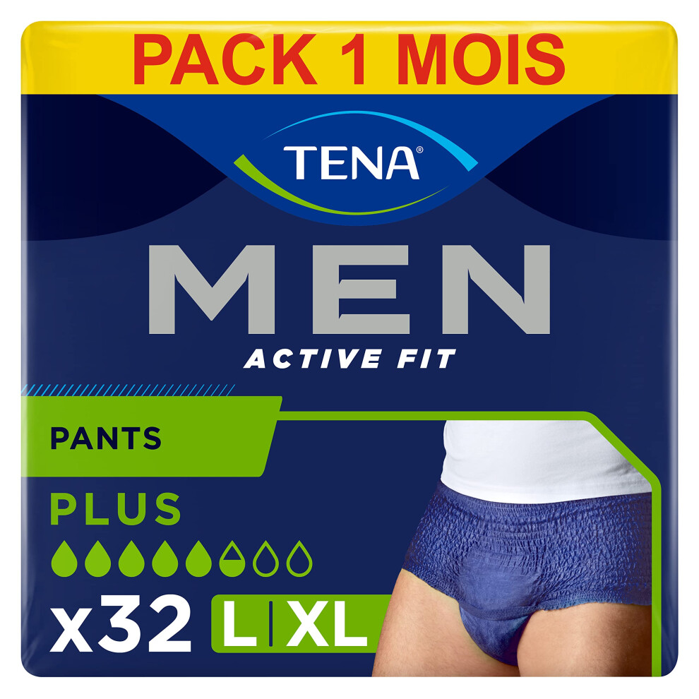 Tena Men Active Fit Pants, Blue, Large/X-Large, Case Pack Of 32(4X8)