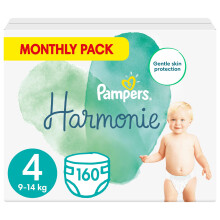 Pampers Baby Nappies Size 4 (9-14 kg / 20-31 lbs), Harmonie, 160 Nappies, MONTHLY SAVINGS PACK