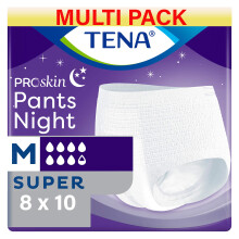 Tena Proskin Pants Night - Super - Medium - 8 Packs of 10