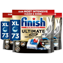 Finish Dishwasher Tablet, Ultimate Plus Infinity Shine, 219 Tabs (73 x 3pck), Fresh Scent, Tough on Grease, Our Most Intensive Clean & Shine,