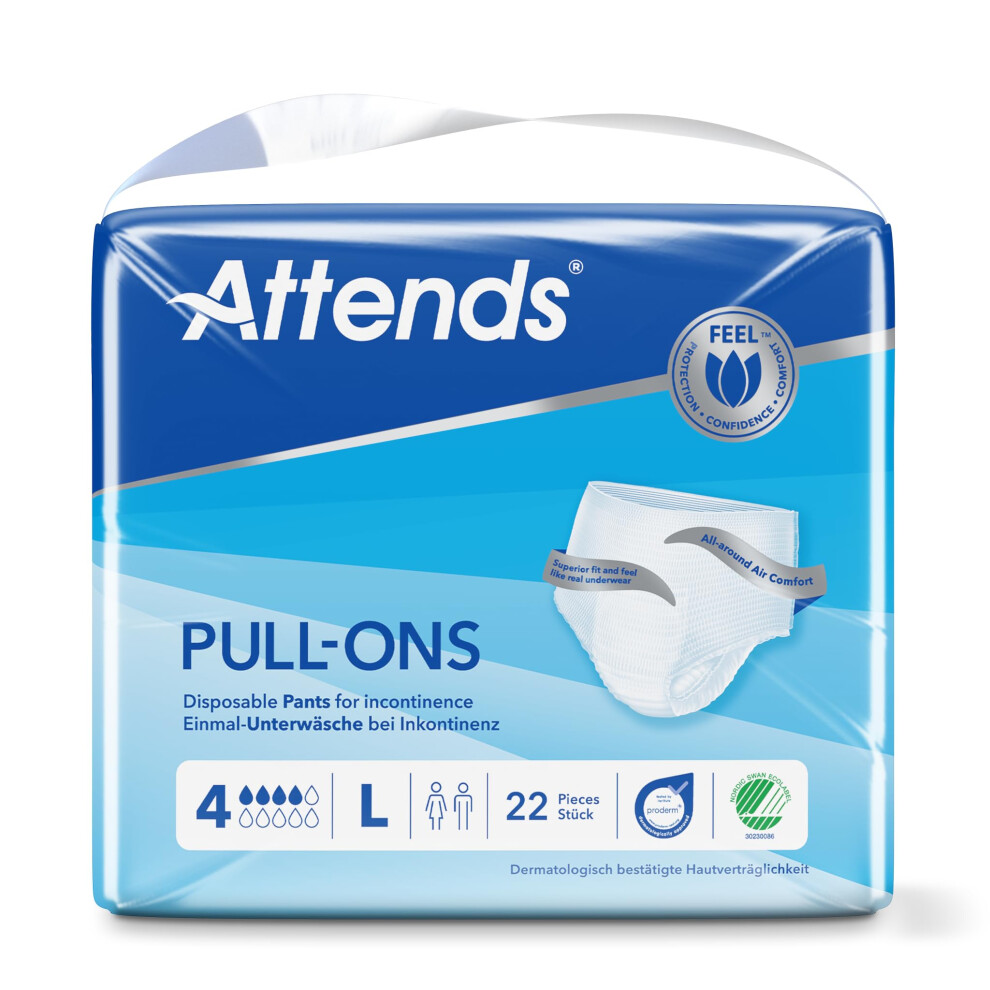 Attends Pull-Ons 4 Large, 88 Units (4 Packs Of 22) 211823