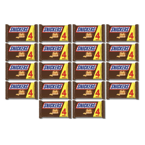 snickers Snickers Chocolate Bar, 88 Bars Total, 4 Pack x 22 Units, Full Case