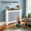 M（112x20x92.5cm）Modern White Radiator Cover 6
