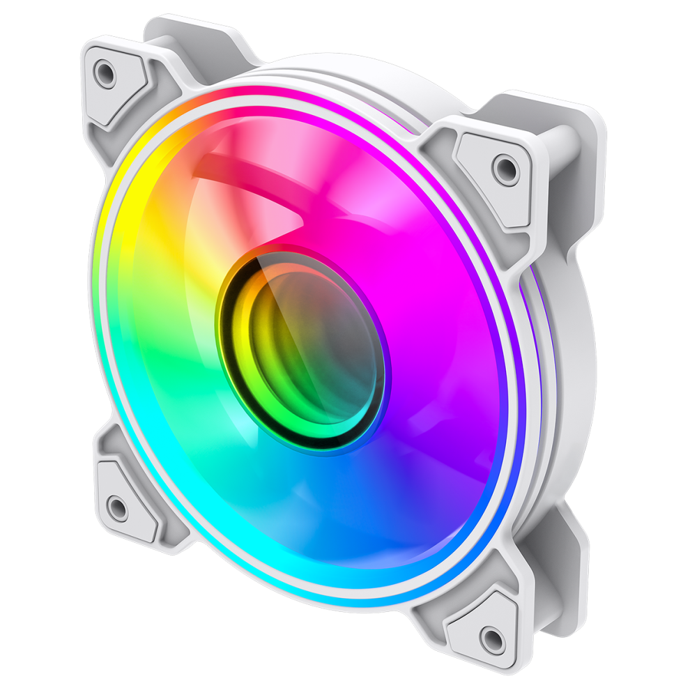 Gamemax Infinity 120Mm Argb Dual-Ring Fan ?Gmx-Infinity-Fnw White 6931858791250