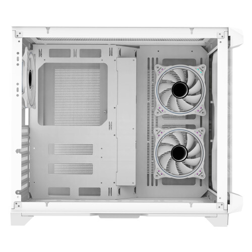 CiT Pro Android X Gaming Cube ATX Mid-Tower Dual Chamber White PC Computer Case 1