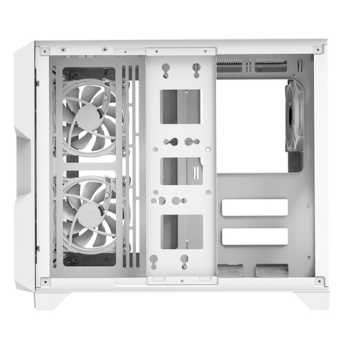 CiT Pro Android X Gaming Cube ATX Mid-Tower Dual Chamber White PC Computer Case 2
