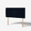 (Double Black)4ft 6inch Plush Velvet Padded Lined Headboard 1