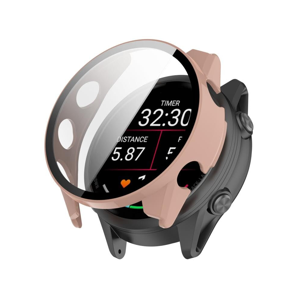 42Mm Watch Case Tempered Film Screen Protector Integrated Pc Case Ink Pink For Garmin Forerunner 570 Black/Blue/Green 9354506477752