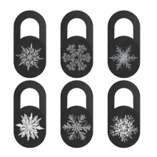 6 Pièces Cache Caméra Coulissant Motif Flocon