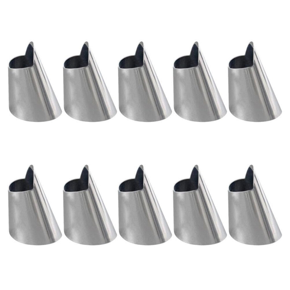 Stainless Steel Finger Protectors, 10-Piece Set, Finger Guards For Cutting Vegetables And Meat, Kitchen Safety Tool 9084446558913