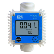 Liquid Flow Meter K24 Digital Flow Meter For Gasoline,Water,Methanol,Kerosene, Electronic Display, Pipe Diameter C, Blue