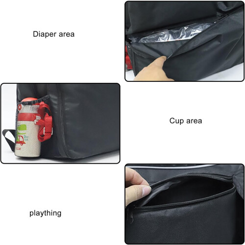 Multifunction Strollers Storage Bag Travel Universal Stroller Compatibility Multiple Compartments And Water Resistant 2