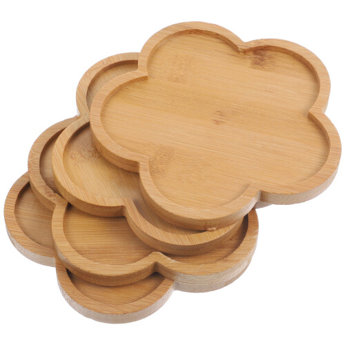 4 Pezzi Sottovaso In Bamboo Per Da Antigoccia