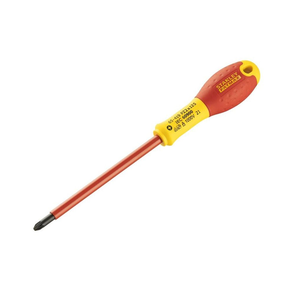 Stanley Fatmax 0-65-419 Insulated VDE Screwdriver Pozi PZ2 x 125mm
