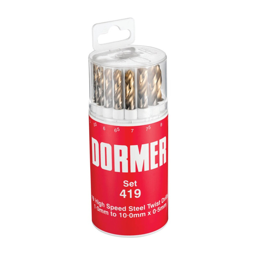 Dormer A094 No.419 HSS TiN Coated Drill 19 Piece Set 1.00mm-10.00mm x 0.5mm - Image 7