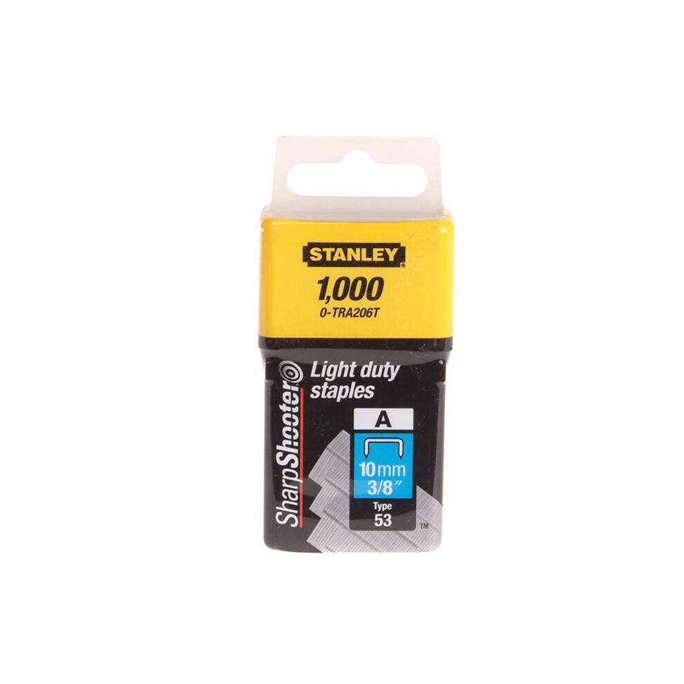 Stanley 0-TRA206T Light Duty Staples 10mm Pack of 1000