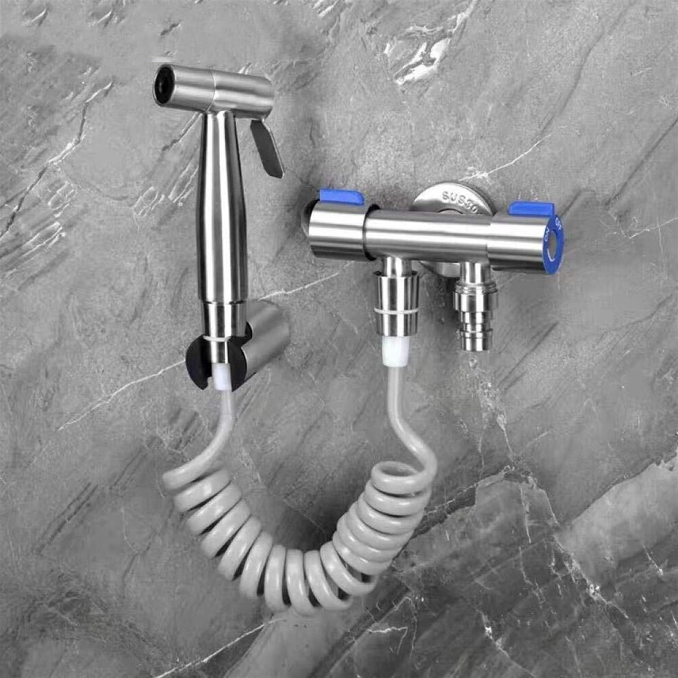 Bidet Toilet Spray Kit 304 Stainless Steel Toilet Companion Bidet Sprayer Spray Gun Set With One Or Two Angle Valve 9393856552702