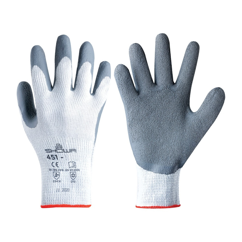 Showa 14904 Showa 451 Thermal Knitted Glove Size 7 Acrylic/Cotton/Polyester With Latex Coating 4901792012553