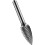 Dormer Pramet Dormer P81312.7X6.0 Solid Carbide Bright Rotary Burr Pointed Tree 12.7mm x 6mm 1