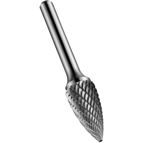 Dormer Pramet Dormer P81312.7X6.0 Solid Carbide Bright Rotary Burr Pointed Tree 12.7mm x 6mm