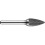Dormer Pramet Dormer P81312.7X6.0 Solid Carbide Bright Rotary Burr Pointed Tree 12.7mm x 6mm 2
