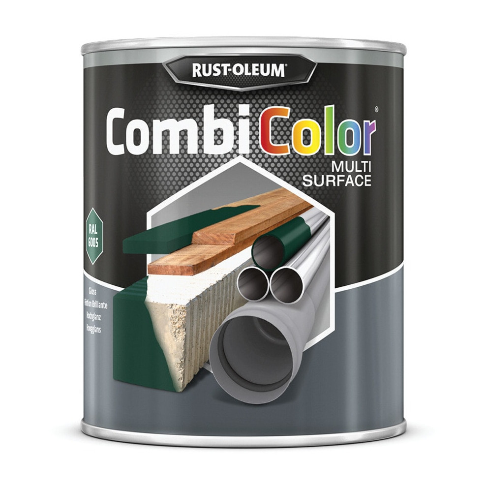Rust-Oleum 7337Ms.0.75 Combicolor Multi-Surface, One Paint, Many Surfaces, Moss Green-Ral 6005 5413436006198