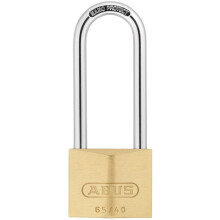 ABUS 6540LS63C 65/40HB63 40mm Brass Padlock 60mm Long Shackle Carded