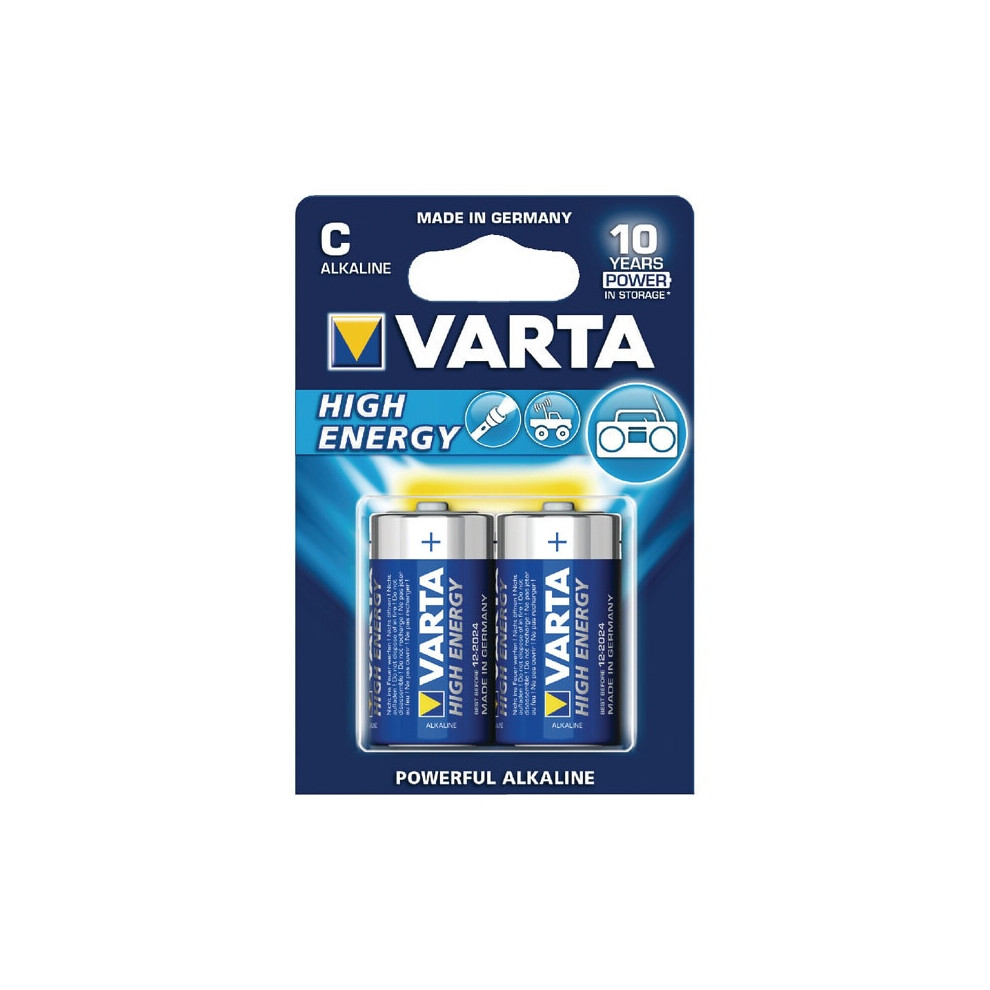 Varta Longlife Power C Alkaline Batteries LR14 - Pack of 2  - Packaging May Vary