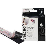 Velcro VELEC60241 Heavy Duty Stick On Tape Black 50mm x 1 Metre