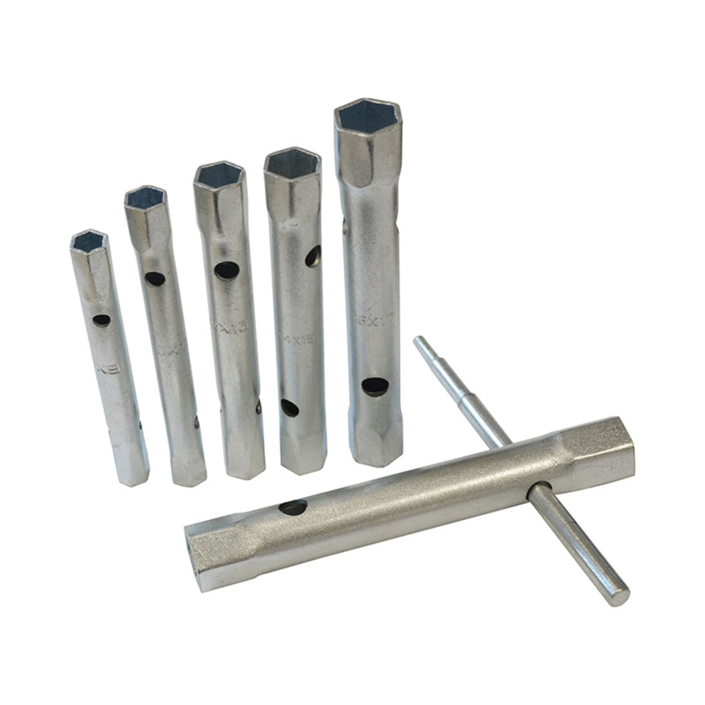 Faithfull FAISPBOXSET6 Box Spanner Set 6 Piece 8-19mm + Tommy Bar
