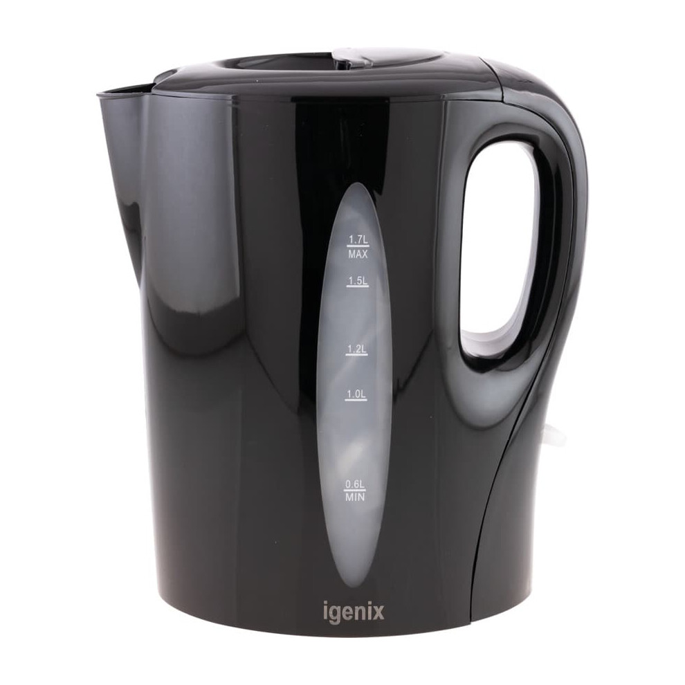 (Black) Igenix IG7280 Cordless Jug Kettle 2200 W, 1.7 Litre
