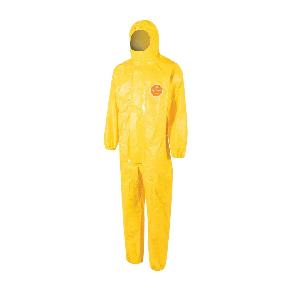 Tychem Dupont Tyche 2000C CHA5 Hooded Coverall Yellow XL TYCBSXL - Image 9